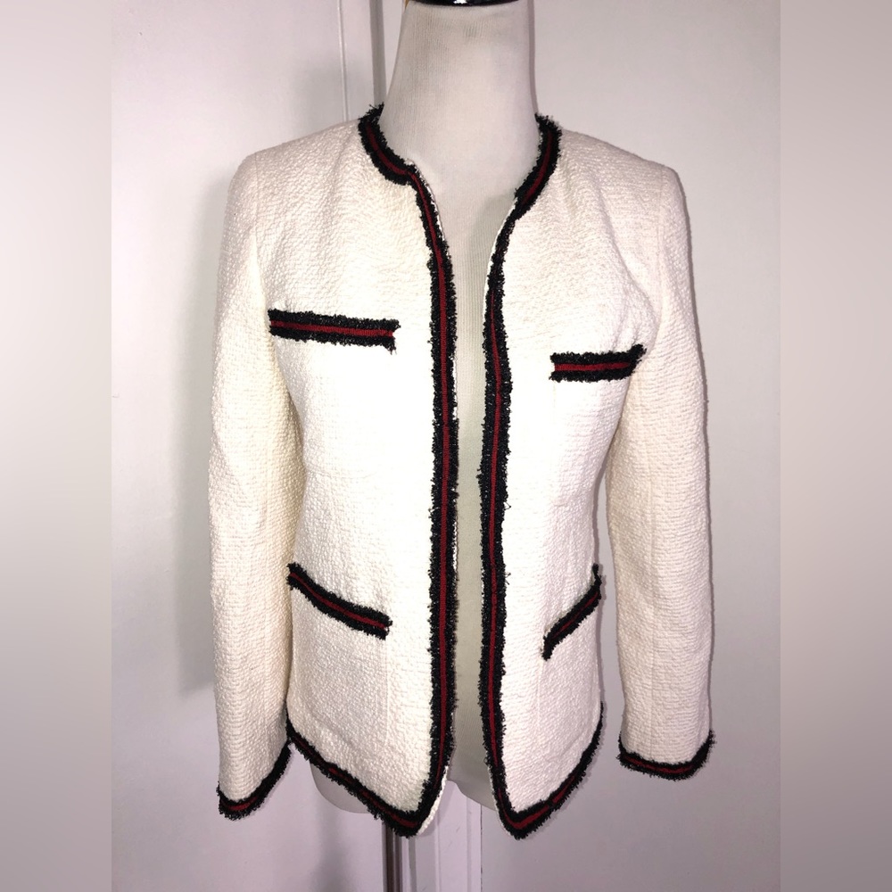 Gerard Darel white tweed jacket size 38 MK